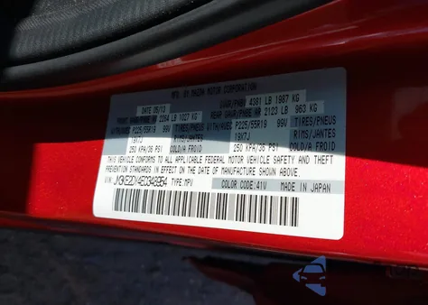 2014 Mazda Cx-5 Grand Touring from USA, damaged, VIN JM3KE2DY4E0348954